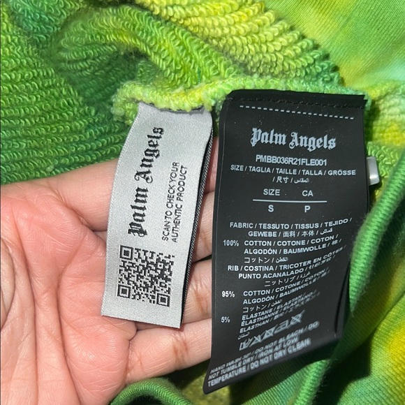 Palm Angels Green Tie-Dye Hoodie - Picture 5 of 5